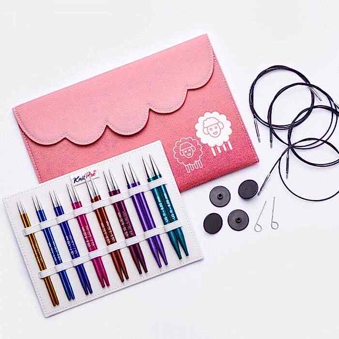 KNITPRO ZING DELUXE 13cm UCU DEĞİŞTİRİLEBİLİR MİSİNALI ŞİŞ SETİ