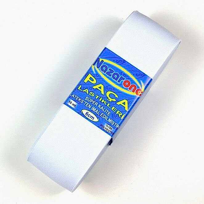 PAÇA LASTİK 6 cm BEYAZ