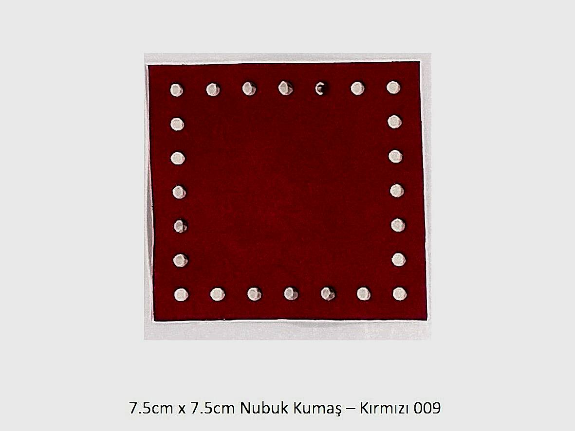 7.5X7.5 NUBUK KUMAŞ 009-KIRMIZI