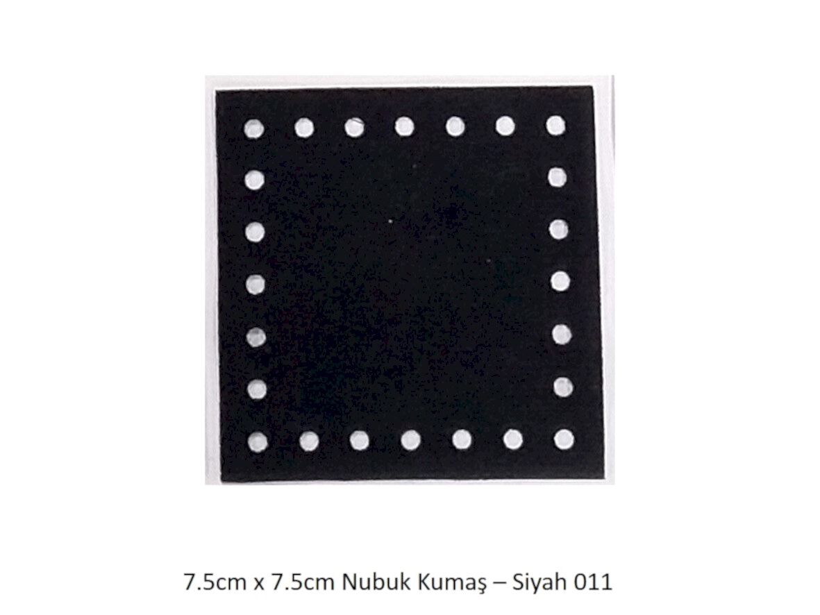 7.5X7.5 NUBUK KUMAŞ 011-SİYAH
