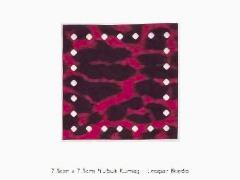 7.5X7.5 NUBUK KUMAŞ 802-LEOPAR BORDO
