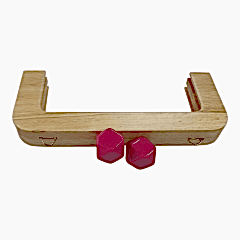 AHŞAP BURS-03 [20cm NATUREL-FUŞYA]